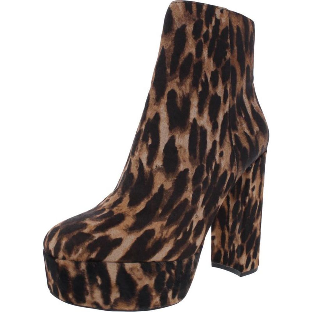 Vince Camuto Womens Leslieon 3 Brown Ankle Heels Platform Boots Shoes NWT
